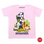 Three Animal Theme 1 Month Birthday Wear
