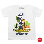 Three Animal Theme 1 Month Birthday Wear