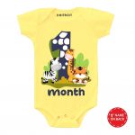 Three Animal Theme 1 Month Birthday Wear