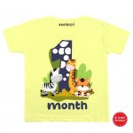 Three Animal Theme 1 Month Birthday Wear