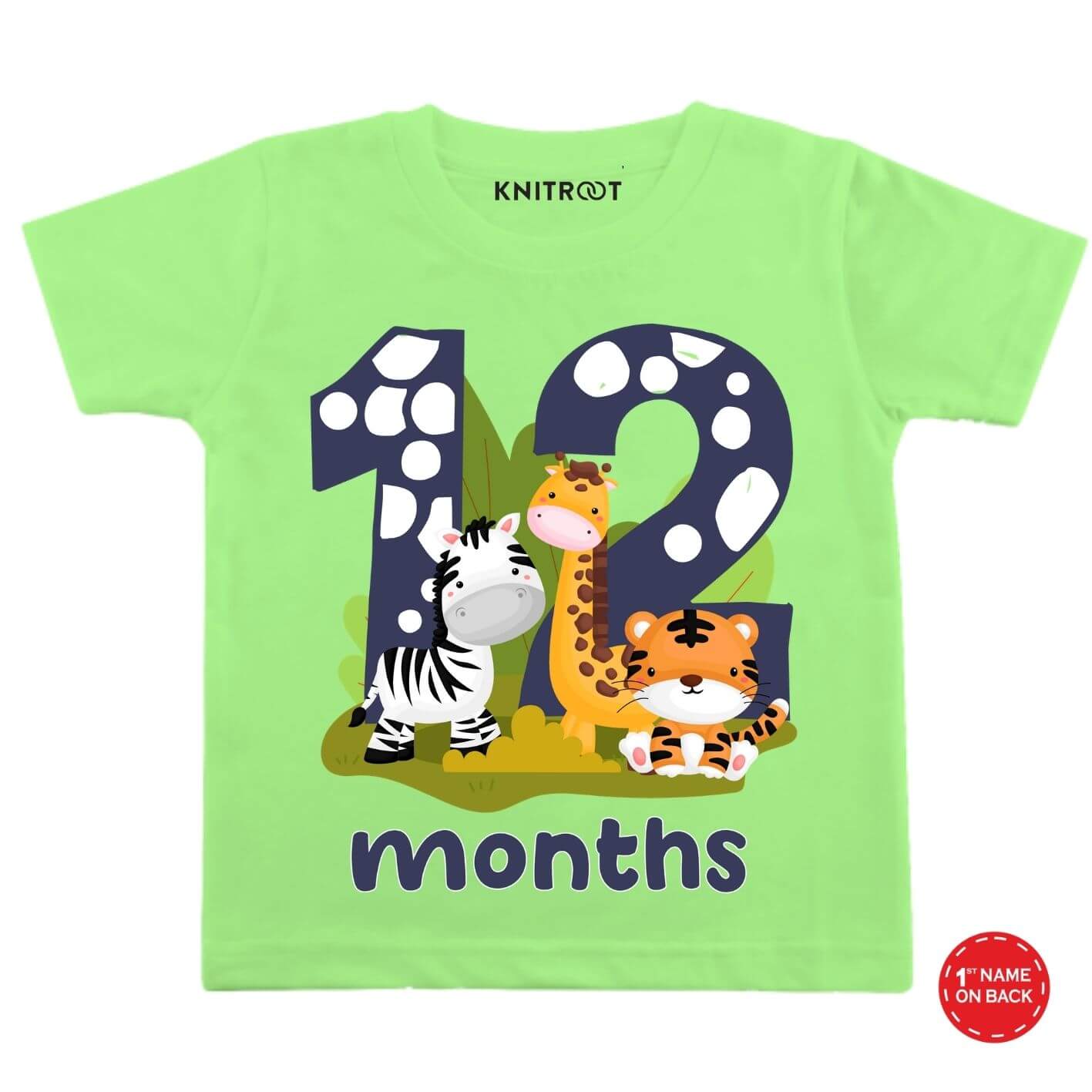 Three Animal Theme 12 Month Birthday