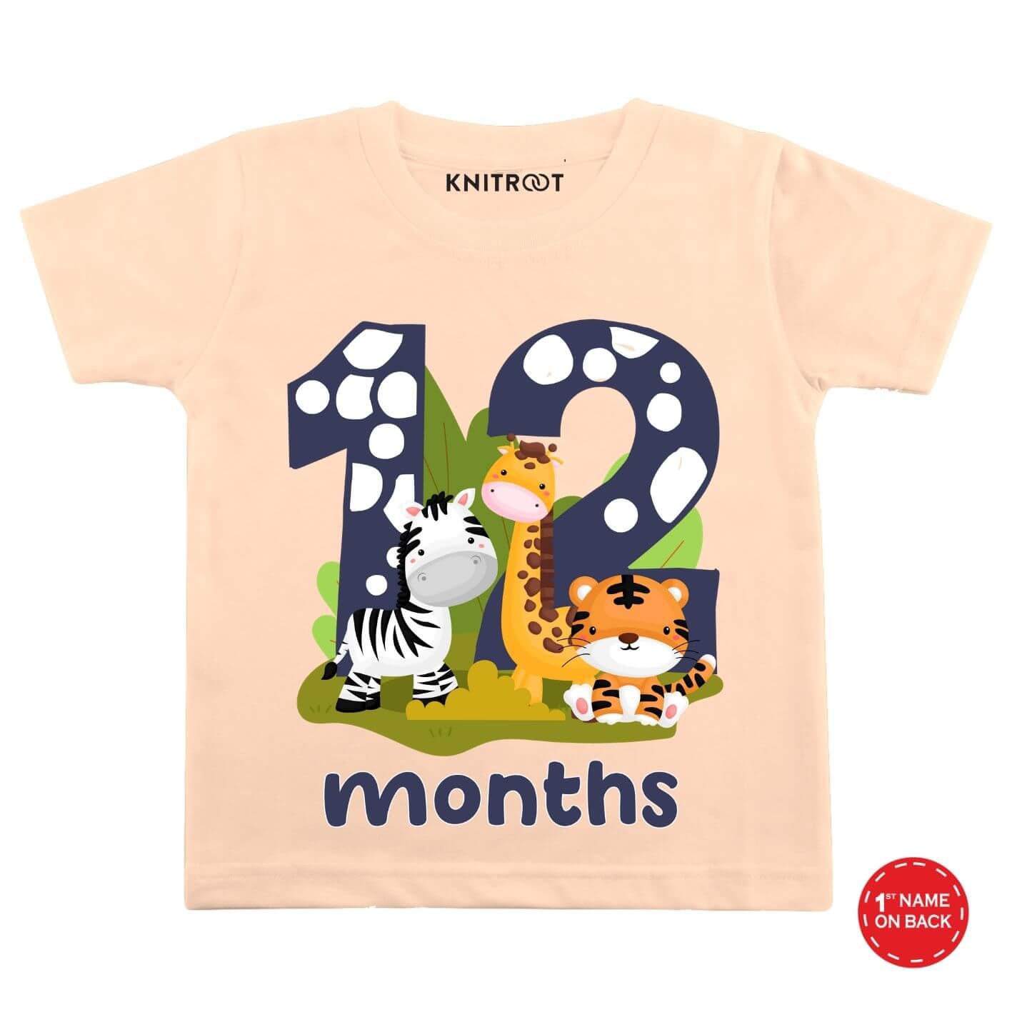 Three Animal Theme 12 Month Birthday