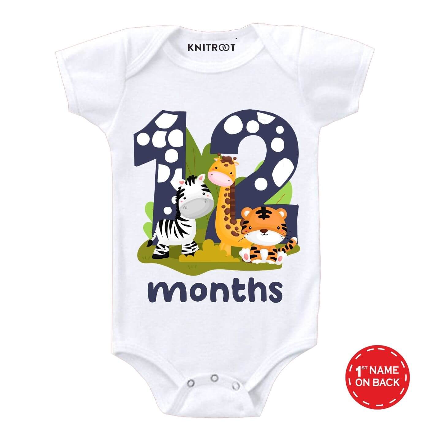 Three Animal Theme 12 Month Birthday