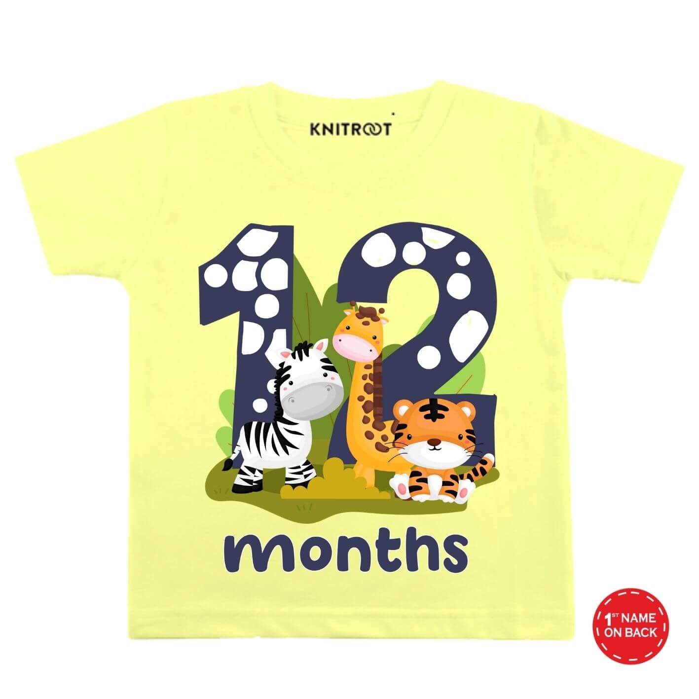 Three Animal Theme 12 Month Birthday