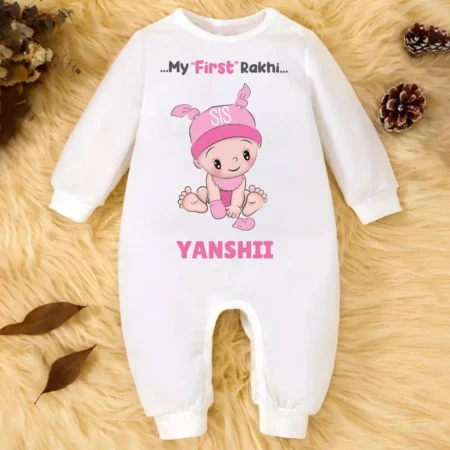First Rakhi Jumpsuit for Baby Girl