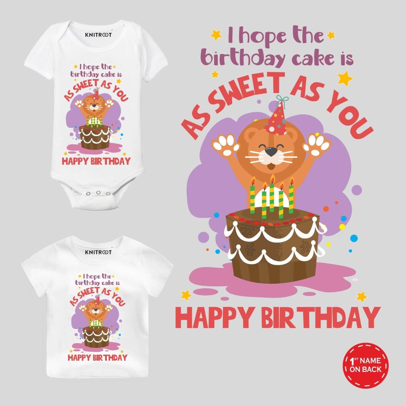 As Sweet as You Baby Wear happy birthday dress