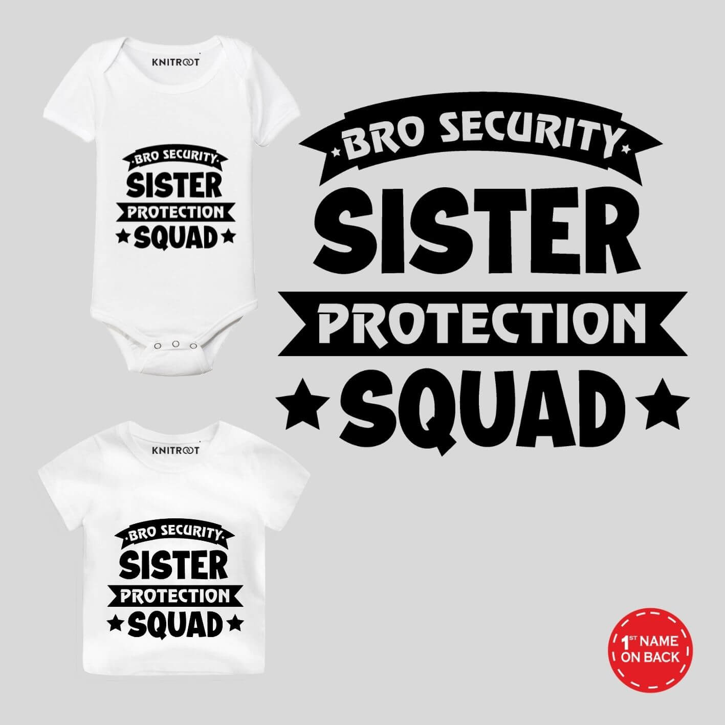 Bro Security Onesie & Tshirt raksha bandhan special