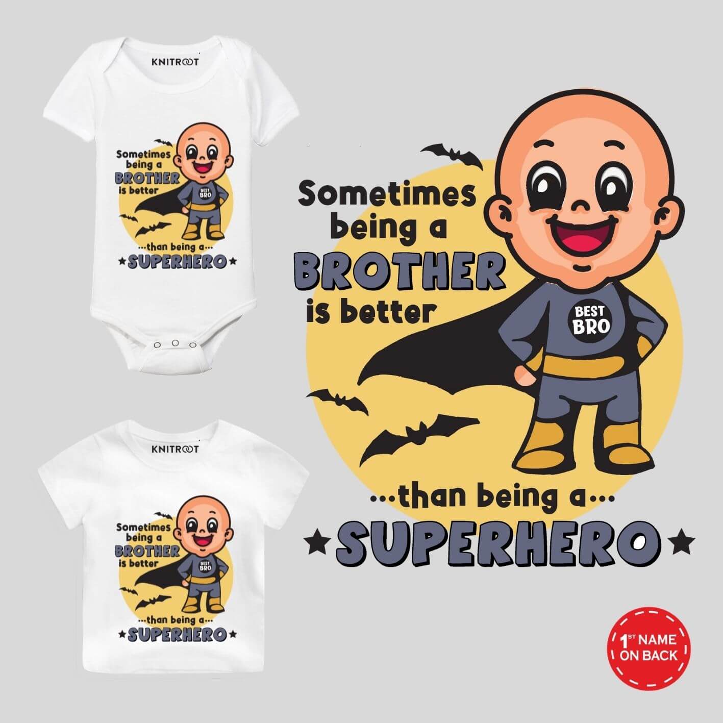 Brother is better Baby Wear superhero t shirt