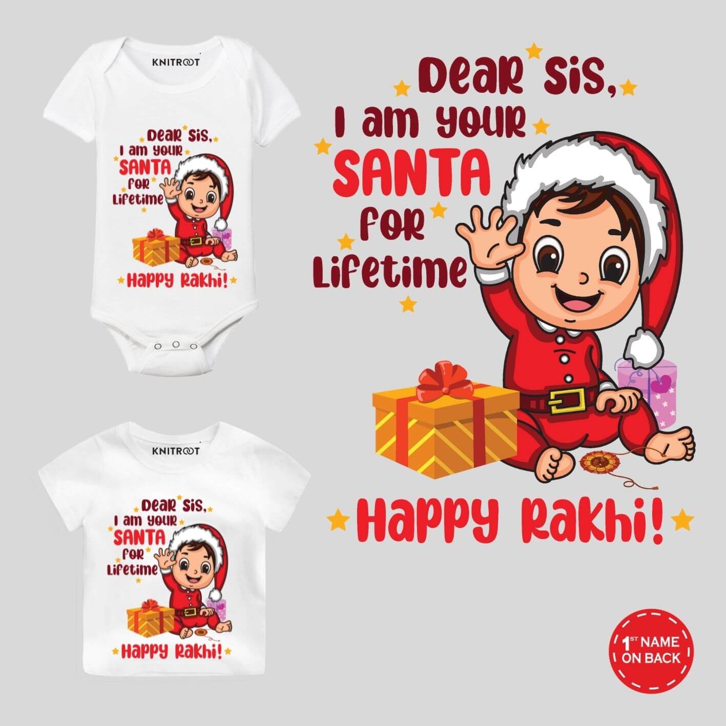 Dear Sis Onesie & Tshirt rakhi special clothes