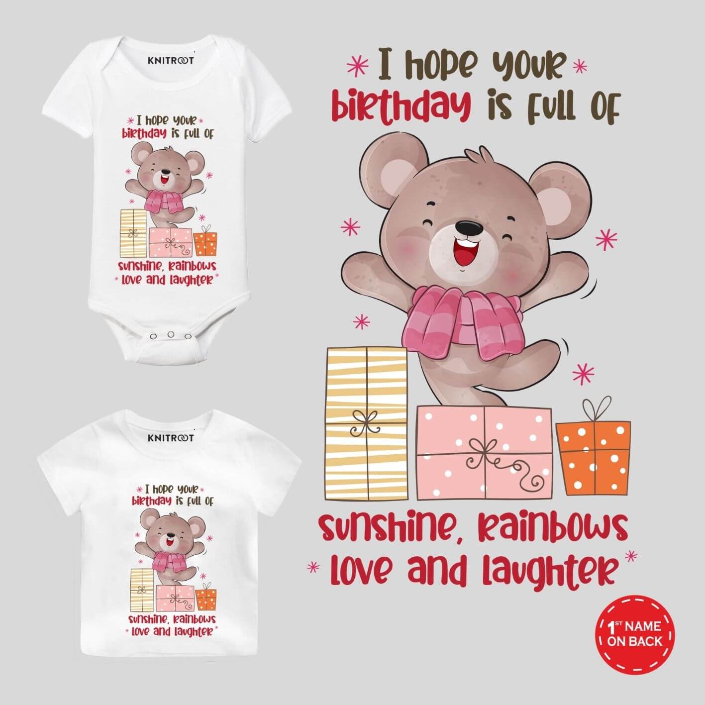 Full of Sunshine Baby Wear birthday wear