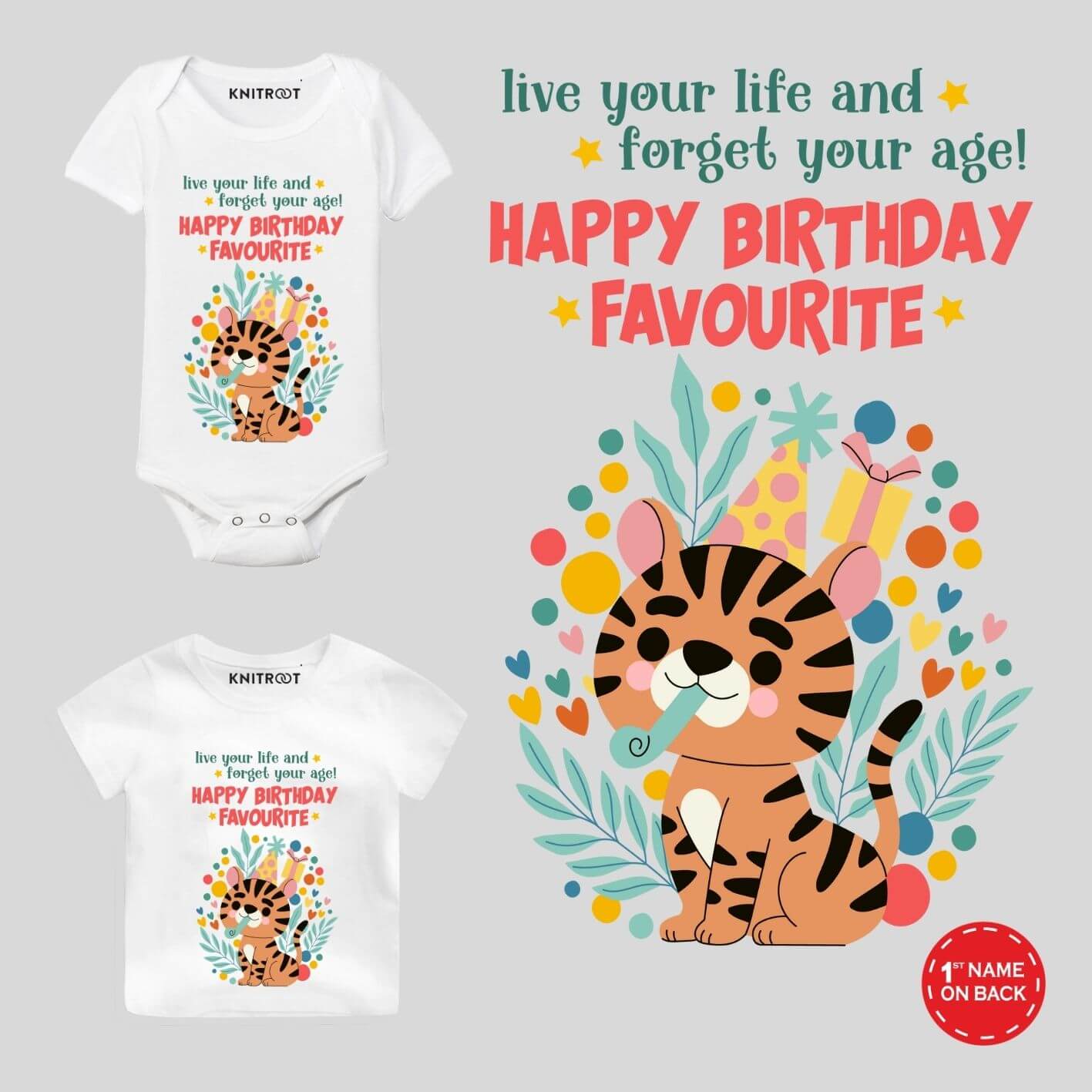 Live your life Baby Wear birthday outfit
