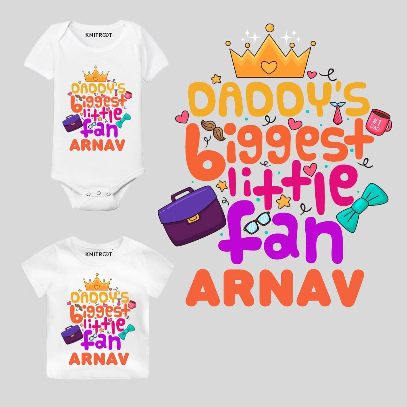 Daddy's Biggest Fan Clothes superhero dad t shirt