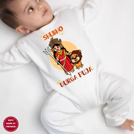 Shubho Durga Puja Baby Jumpsuit
