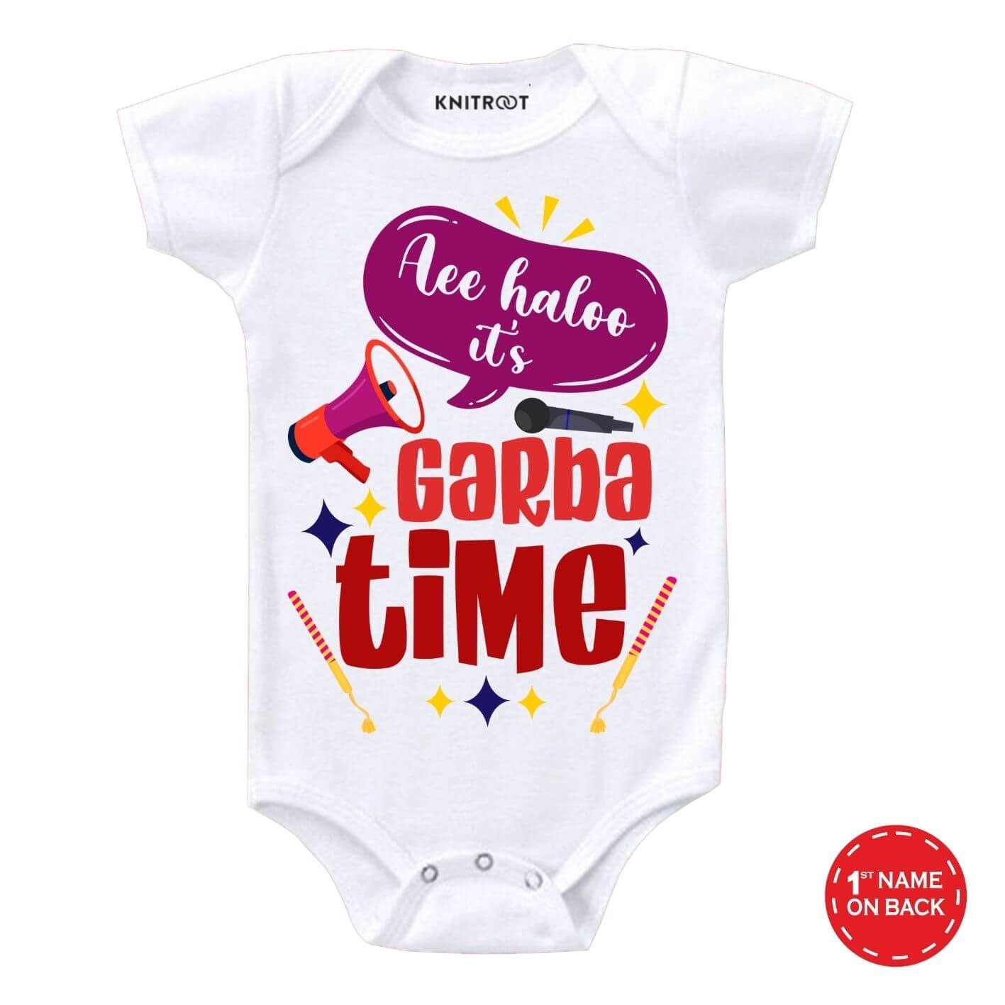 Garba Time Onesie & Tshirt w r