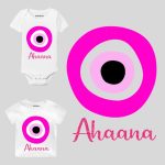 Evil Eye Newborn Pink Glitter Baby Outfit