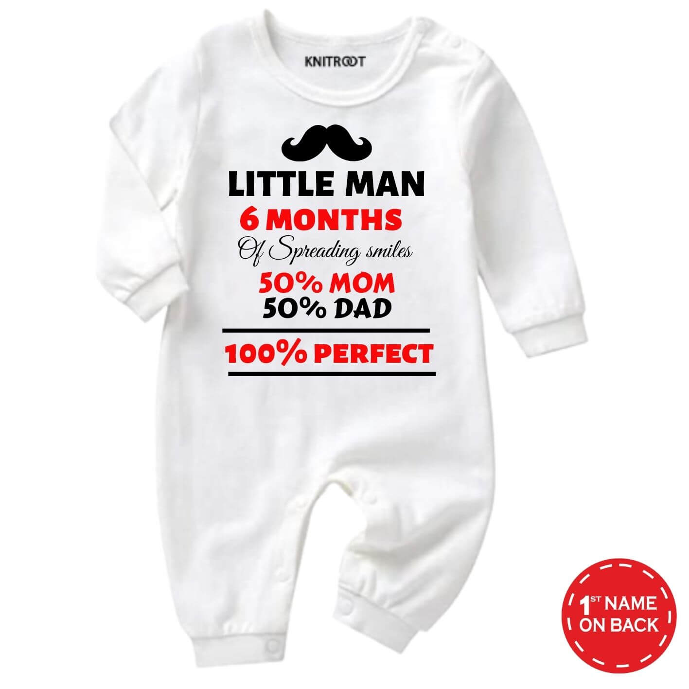 Little Man Jumpsuit half birthday clothes