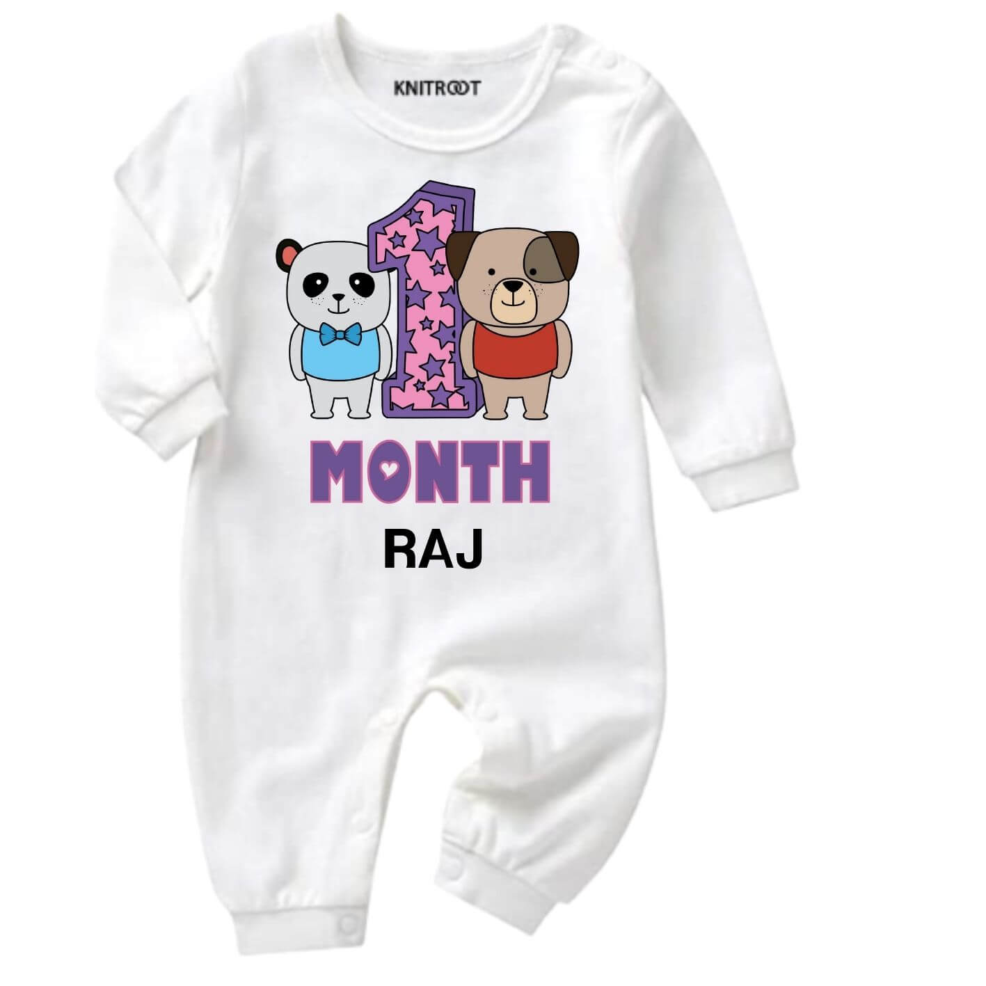bear 1 month jumpsuit