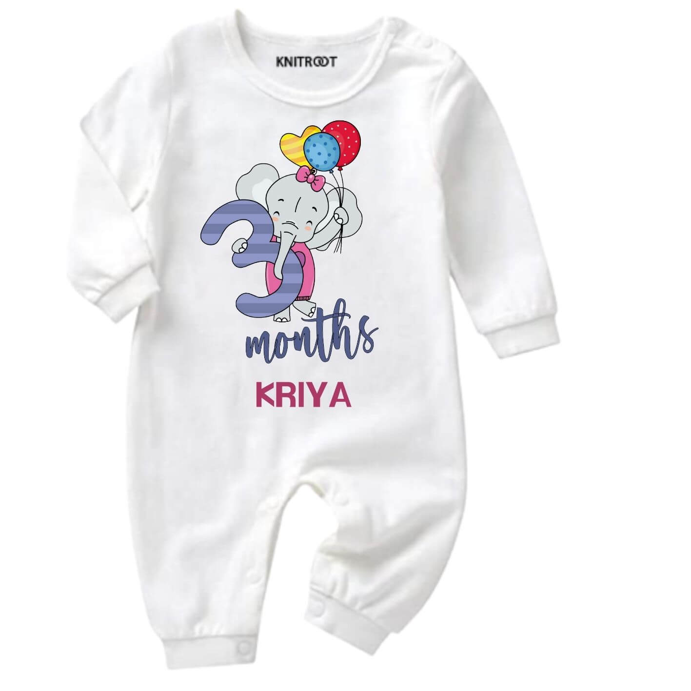 elephant 3 month jumpsuit