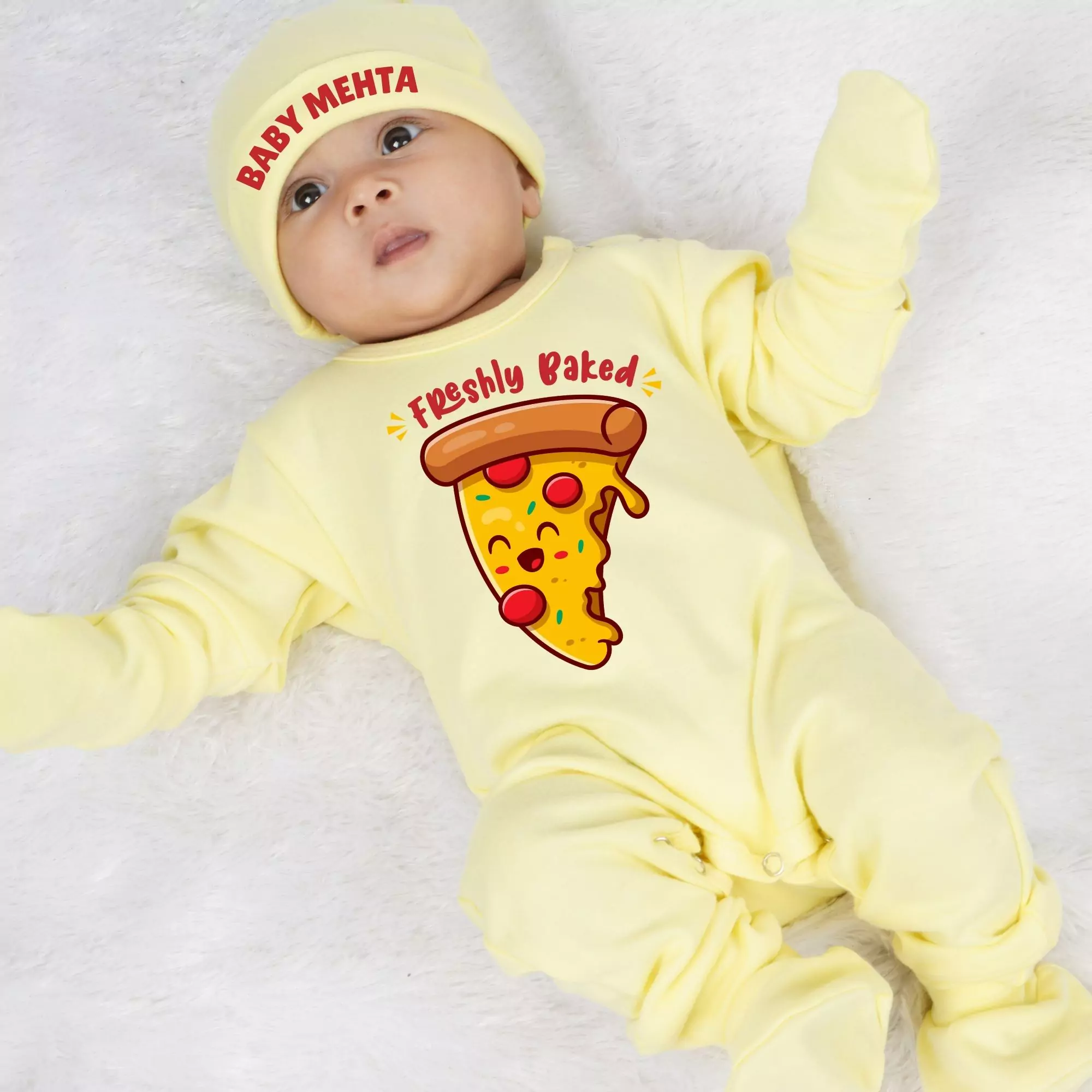 83-64feaf2580ca3 Freshly Baked Printed Baby Jumpsuit Set