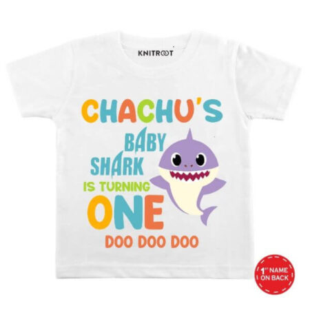 Chachu's shark turning one Baby Outfit