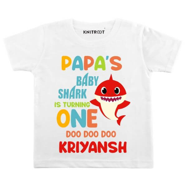 papa's shark turning one