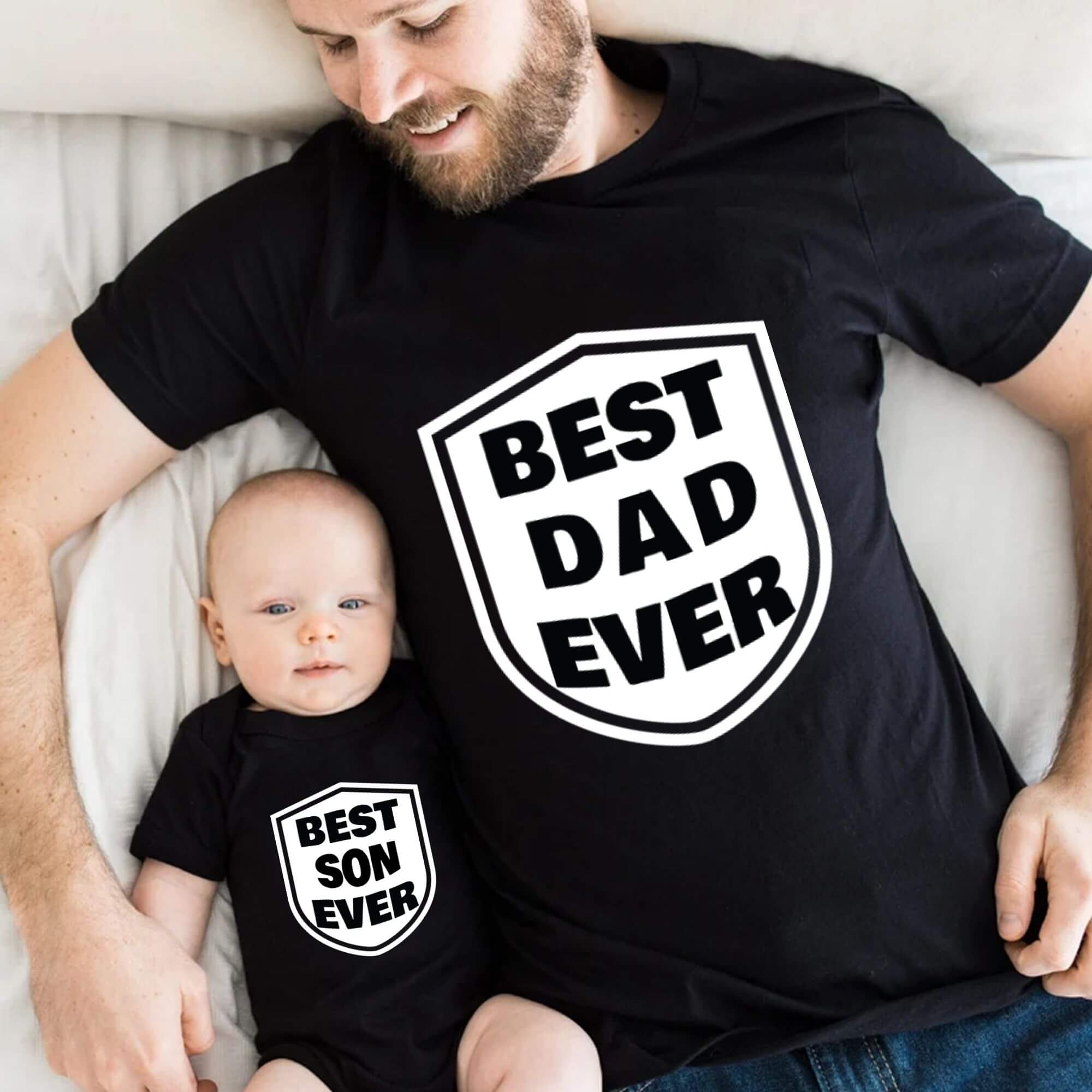 best dad ever combo t shirts for father and son