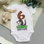 6 Months Panda Design Baby Outfit