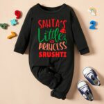 Santa's little princess black jumpsuit