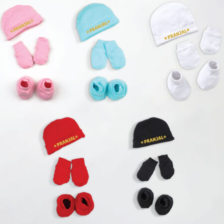 Set of Cap Booties and Mittens