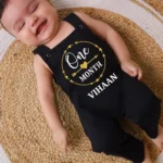 One Month Customize Name Dungaree