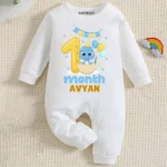 One Month Kids White Jumpsuit