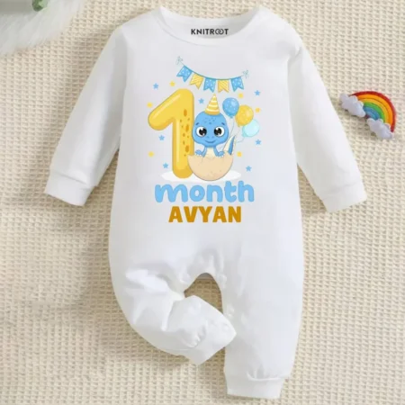One Month Kids White Jumpsuit