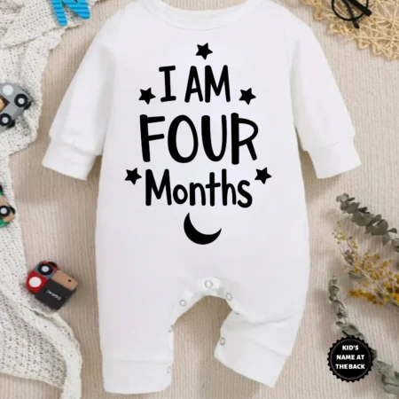 I Am Four Months Jumpsuit Outfit
