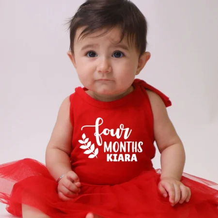 Four Months Tutu Onesie Dress