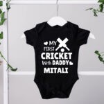 MY First Cricket With Daddy Onesie