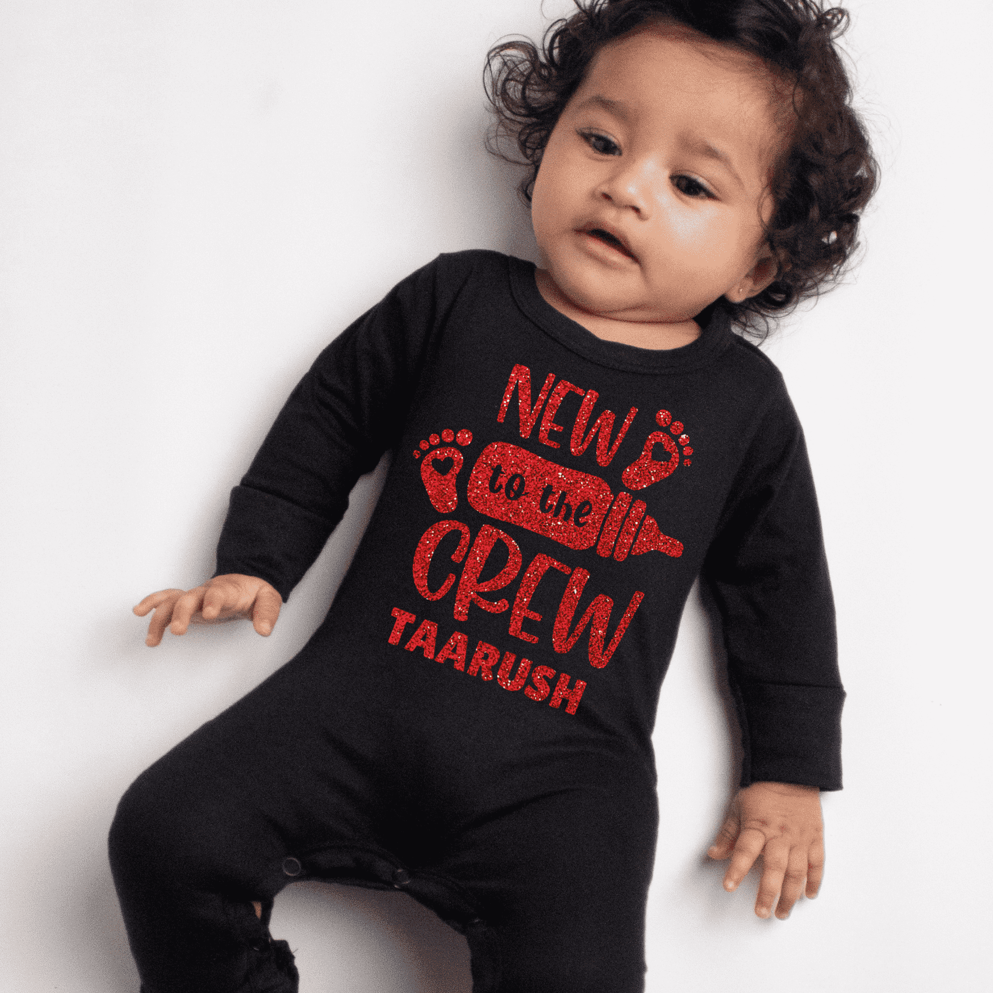 66 Red Glitter New To The Crew Jumpsuit