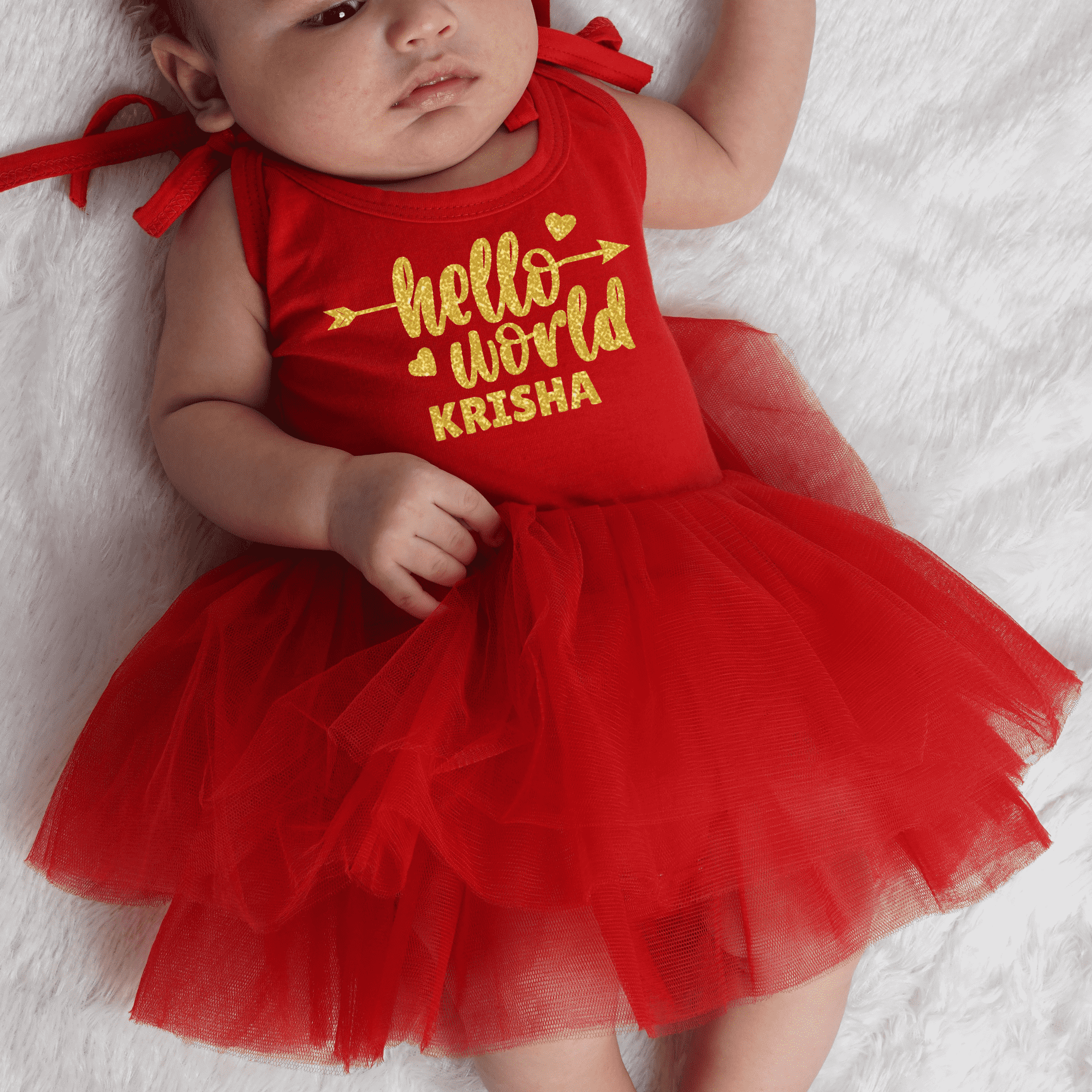 77 Hello World Tutu Newborn Onesie