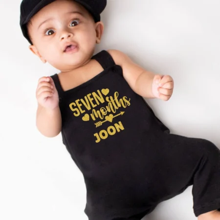 Glittery Seven Months Dungaree..