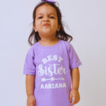 Best Sister Ever Lavender Colour Tshirt