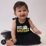 Happy Birthday Sister tutu onesie outfit