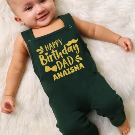 Happy Birthday Dad Dungaree Outfit