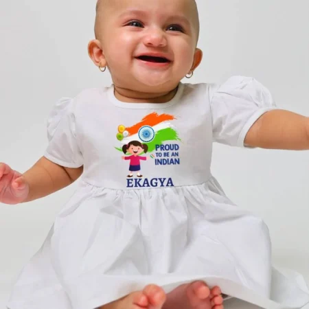 Proud To Be Indian Girl Frock