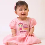 My First Raksha Bandhan Pink Frock Set