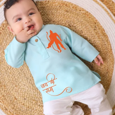 Jai Shree Ram Blue Kurta
