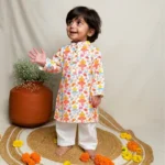 Ganesh Chaturthi Allover Print Kurta & Pajama