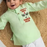 Personalized Name Durga Puja Green Kurta