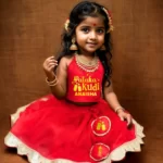 red lehenga for baby