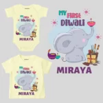 Elephant My First Diwali Onesie & T-shirt Outfit