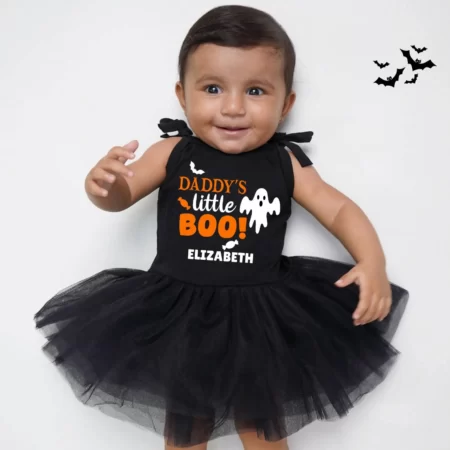 Daddy's Little Boo Black Tutu Onesie Outfit