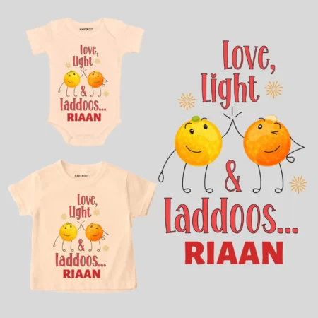 Love Light & Laddoos Onesie & T-shirt Outfit